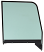 1955-59 Chevy & GMC Truck Replacement Side Door Glass with Black Frame, Green Tint