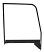 1955-59 Chevy & GMC Truck Replacement Side Door Glass with Black Frame, Chrome Glass