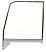 1955-59 Chevy & GMC Truck Replacement Side Door Glass with Chrome Frame, Clear Glass