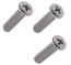 1947-72 Chevrolet & GMC Truck Exterior Mirror Arm Mounting Screws, Polished Stainless Steel. 3 Piece Set